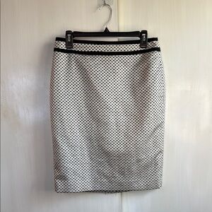Calvin Klein Black and White Pencil Skirt